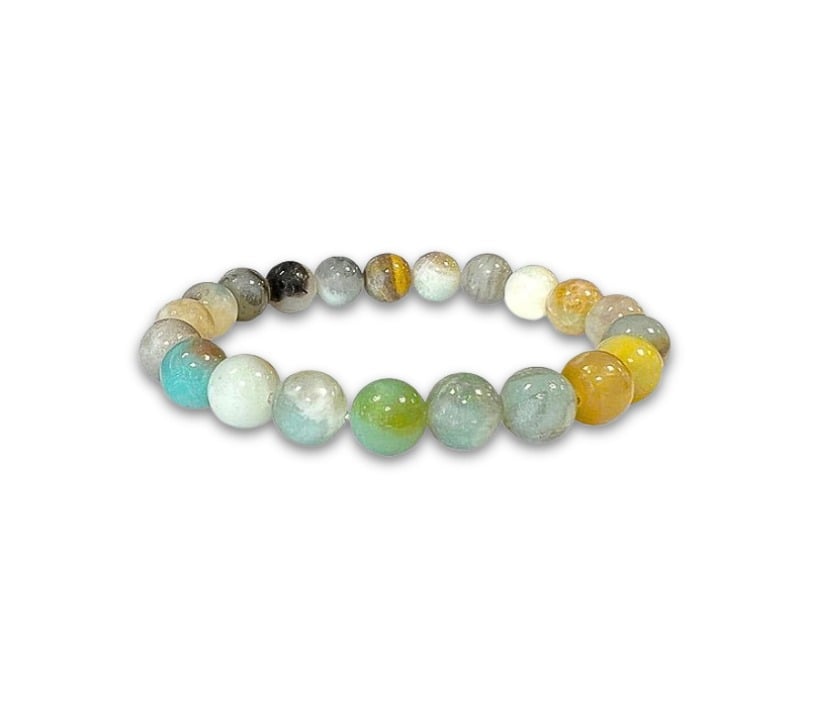 Braccialetto multi -tallone amazonite - 8mm