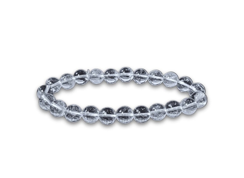 Bracciale di cristallo di roccia - 8mm