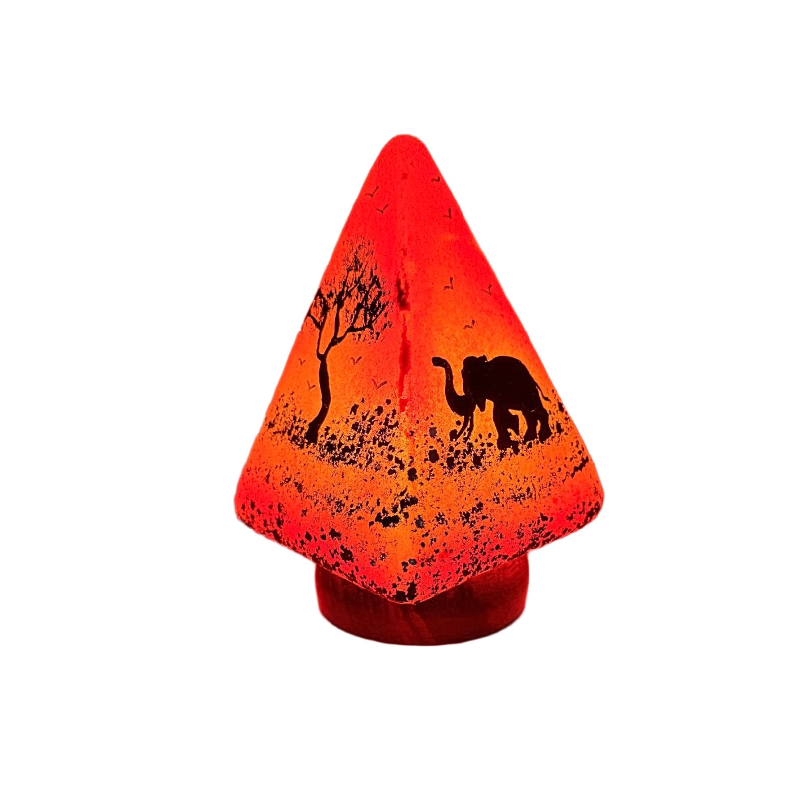 Lampada a forma di piramide con pelle di cammello elefante